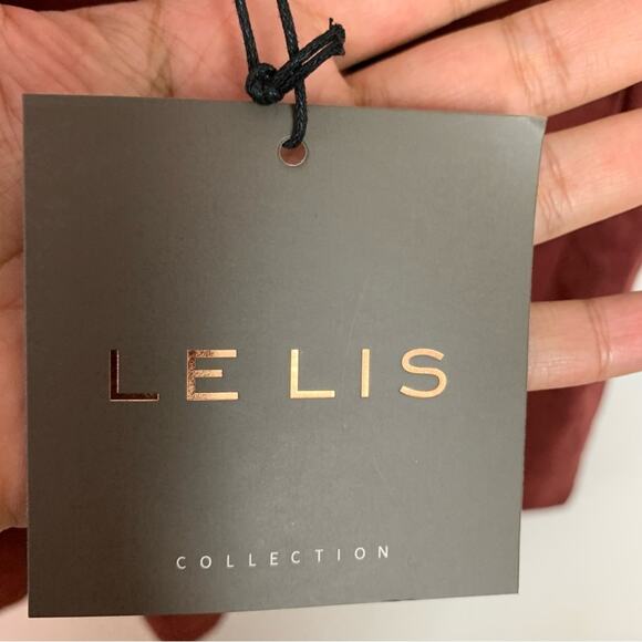 LE LIS Suede Brown Mini Dress NWT - Picture 8 of 13